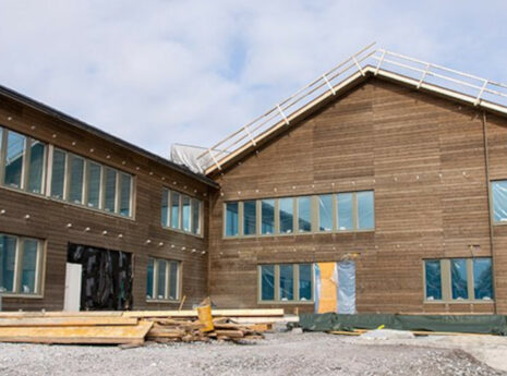 Mansikkala School built from wood