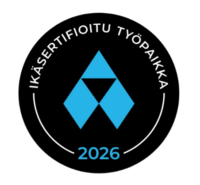Ikäsertifioitu työpaikka 2026 -ympyrälogo.