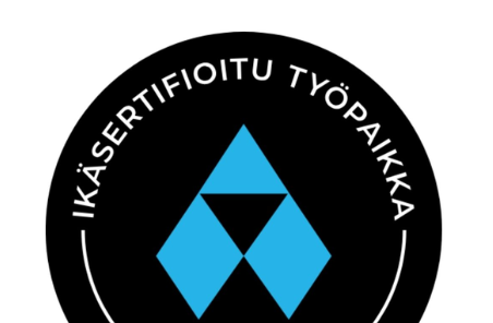 Ikäsertifioitu työpaikka 2026 -ympyrälogo.