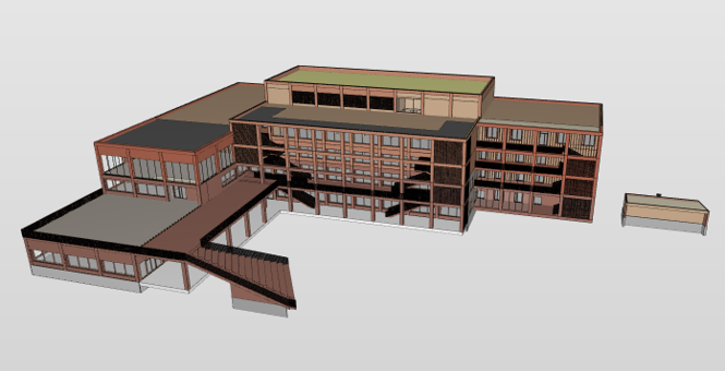 BIM visualisation of the Hermanninranta school and daycare center